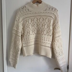 MUSE Cream Knit Sweater. Boho Chic Cottagecore Coquette Indie Prairie Minimalist